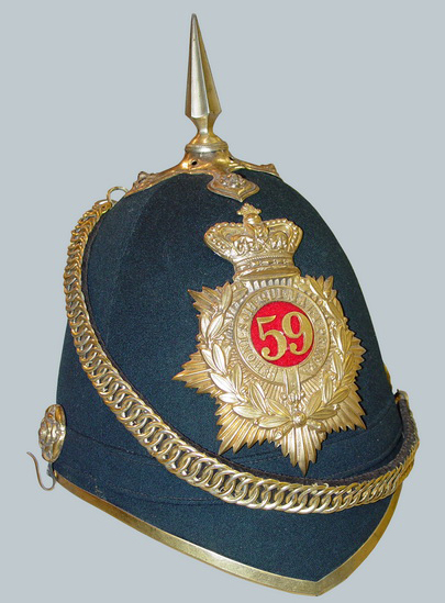 The Canadian “Blue Cloth” helmet featuring the Queen’s Crown