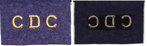 Canadian made "imposed" formation patch for 3 Canadian Infantry Division, Canadian Dental Corps. Raymond Gilbert.