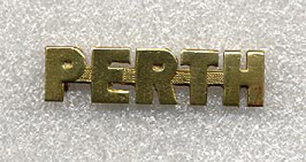 Brass shoulder title 