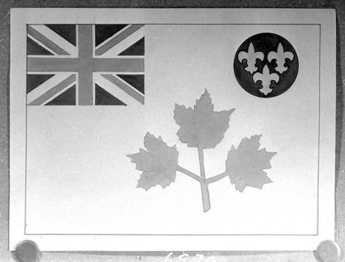 Colonel Duguid's original drawing, submitted in the 1930's as the Canadian national flag to replace the Union