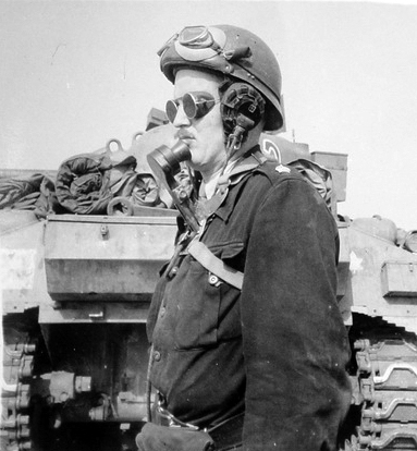 French helmet in wear by an officer of the GGFG