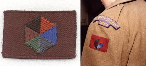 The CAPF patch worn on a greatcoat. A total of 73 Perths joined the CAPF