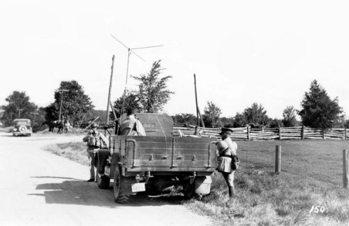 Rear view showing body detail. Based on a British pre-war specification it is almost identical to the standard, wood, General Service body used on Canadian Military Pattern trucks throughout the Second World War.  Courtesy Royal Canadian Dragoons Museum and Archives