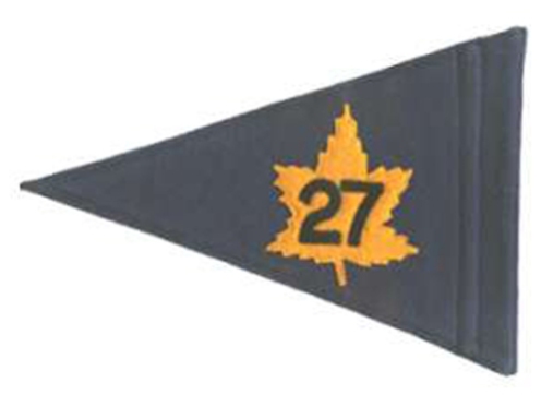 Pennant for Commander 27 Canadian Infantry Brigade in Germany, early 1950s. (Author's collection)