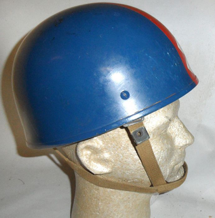 An airborne helmet worn by a Lieutenant of the Royal Canadian Ordnance Corps. There is a similar helmet in the RCOC Museum. Author’s collection