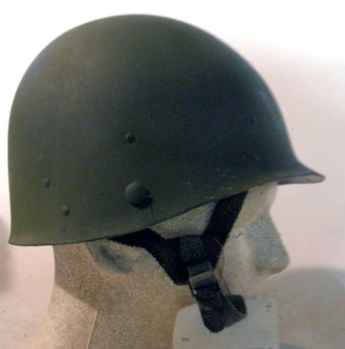 The nylon Type II Combat liner worn under the M1's steel pot