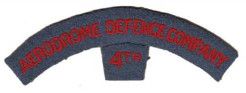Shoulder title to the 4th Aerodrome Defence Company