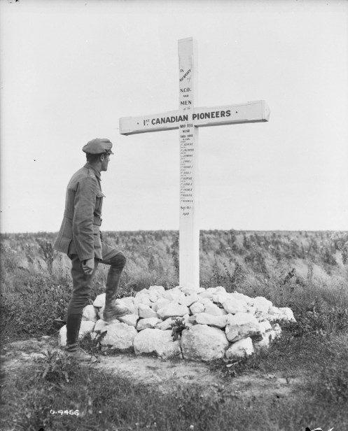 Memorial to 1st Canadian Pioneers, Somme. January 1918.