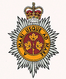 Cap badge of the Regiment of Canadian Guards. The Queen was instrumental in the design of this badge.