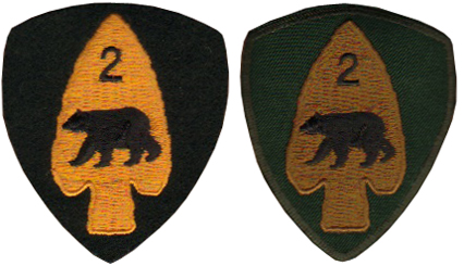 Production examples showing the DEU patch on the left and the Garrison Dress patch on the right. Courtesy Bill Alexander