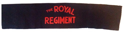 The Royal Regiment of Canada, flocked printing on felt. Courtesy Ethan Childs