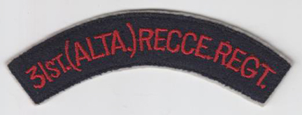 The first pattern shoulder title, regimentally procured. Note the two piece construction and flat topped “3”. Author’s collection, not to be used without permission. 