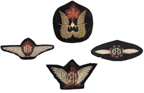 Examples of EFTS insignia. Note the the badges are not to scale in this image.