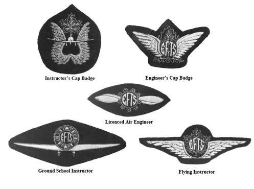 Badges available from the Canadian Flying Clubs Association to EFTS schools. MilArt photo archives