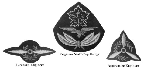 Insignia worn by the Engineering staff of No. 9 EFTS at St. Catharine. MilArt photo archive