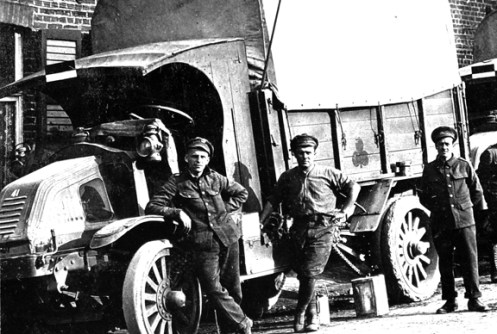 Another Supply Column vehcile but with a cab-roof plate showing that it is from the 1st Canadian Division. MilArt photo archives