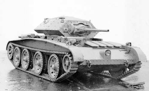 The initial Cruiser Mark V Covenanter (A13 Mark III) pilot model, armed with the 2-pounder Ordnance Quick Firing gun, and co-axial 7.92-millimetre Besa machine gun, mounted in the turret front, and the second 7.92-millimetre Besa machine gun, mounted in the driver’s position, which was dropped from production vehicles, due to the limited space left for the driver, when mounted. Source: IWM (KID 772).