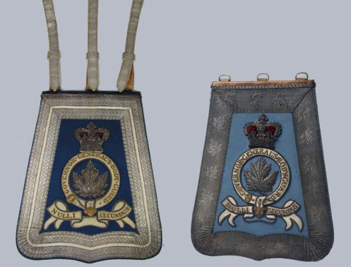 Variants to the Governor General's Body Guards. Note the different lace styles. The Maple Leaf lace on the example on the right suggests 1870-1890. Courtesy Scott Duncan