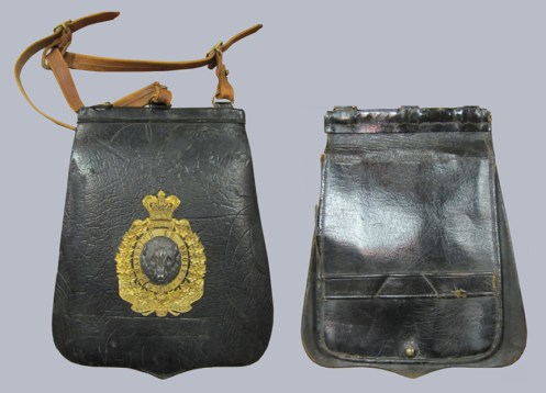 Obverse and reverse views of a NWMP sabretache, ca.1895. Courtesy Marway Militaria