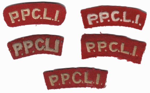 A selection of First World War P.P.C.L.I. titles. Author's collection. Copyright Bill Alexander