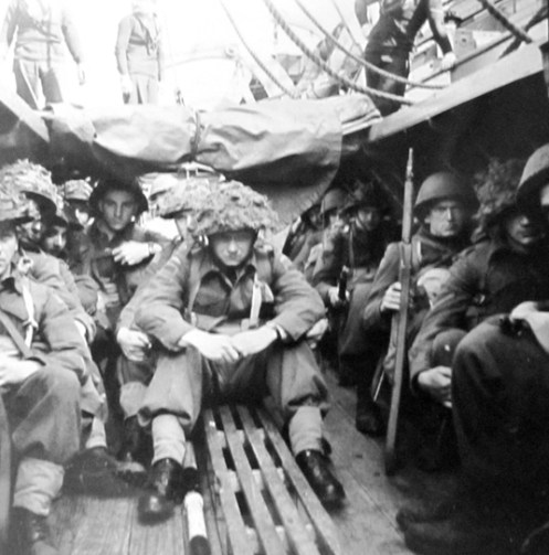 An indication of the cramped quarters that were an LCA. Here, Canadian troops take part in Exercise Fabious, 15 May 1944.