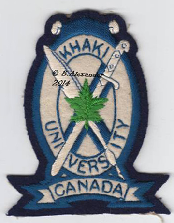 Khaki University embroidered blazer crest. Author’s collection. 