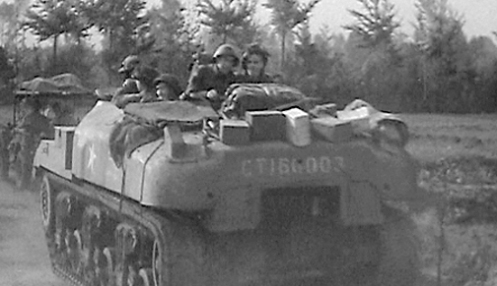 CT160003, one of the initial 100 Ram, Mark II tanks, that were earmarked for conversion to that of a ‘Ram’ armoured personnel carrier, on 10 August, and was shown as converted to a ‘Ram’ armoured personnel carrier, by 26 September 1944, seen here in service with the 1st Canadian Armoured Personnel Carrier Squadron, in support of operations by the British 53rd (Welsh) Infantry Division in the area of ‘s-Hertogenbosch, Holland, on 22 October 1944. Authors’ collection 