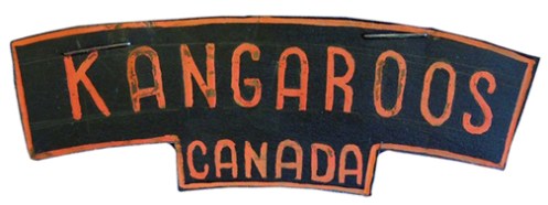 Original artwork of the proposed unit shoulder title. It took the orange colour from the Dutch House of Oranje and the black from the Armoured Corps beret. 