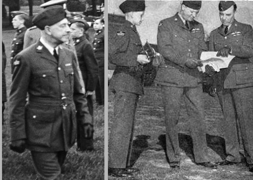 Left - An Air Cadet Flight Lieutenant in No.1 Westmount Squadron, Montreal, 1942.