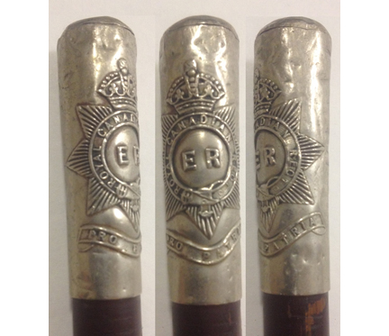 A composite image showing the details of the embossed badge on the ferrule.