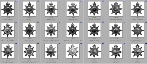 A small selection of Pattern 108 Helmet Plates.  Please contact the author if you can add to this.