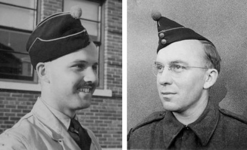 Left, Cpl. B. Lampkin. Right,  Rfmn C.R. Hyndman