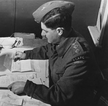 Capt. J.R. Wait, Adj. P.M.C.T. Det. R.C.A.P.C. United Kingdom, January 1942. Canadian Military Photo.