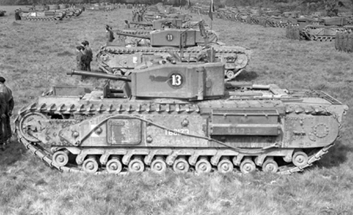 The Churchill Mark III infantry tank in service with the Canadian