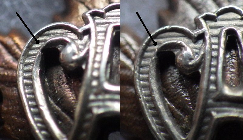 6) examples of horizonal parallel engraving in C of monogram